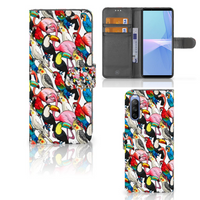 Sony Xperia 10 III Telefoonhoesje met Pasjes Birds - thumbnail