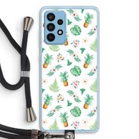 Ananas bladeren: Samsung Galaxy A52 Transparant Hoesje met koord