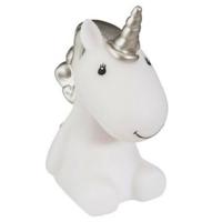 Nachtlampje LED - Unicorn - zilver - kunststof - 12 x 7 x 13.5 cm - kinderkamer   - - thumbnail