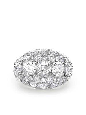 René Boivin bague Art Deco en platine sertie de diamants pre-owned - Argent