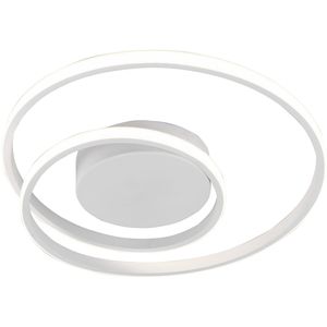 LED Plafondlamp - Trion Zobun - 22W - Warm Wit 3000K - Dimbaar - Rond - Mat Wit - Aluminium