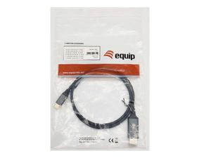 Equip 133415 video kabel adapter 1 m USB Type-C HDMI Type A (Standaard) Zwart, Grijs