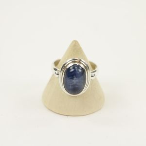 Zilveren Ring met Kyaniet Maat 19 (Sterling Zilver 925)