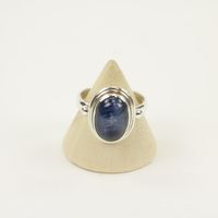 Zilveren Ring met Kyaniet Maat 19 (Sterling Zilver 925) - thumbnail