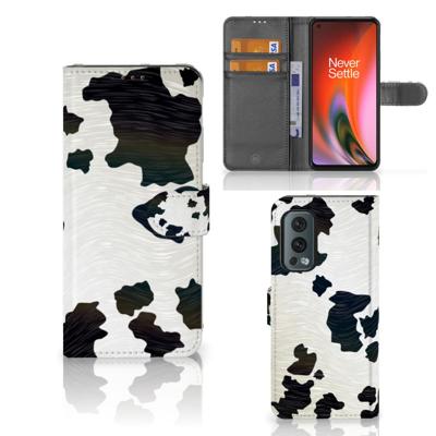 OnePlus Nord 2 5G | Telefoonhoesje | Met pasjeshouder | Koeienvlekken