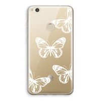 White butterfly: Huawei Ascend P8 Lite (2017) Transparant Hoesje