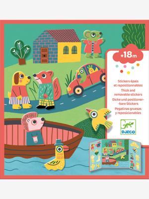 DJECO verplaatsbare stickers rood DJECO verplaatsbare stickers rood