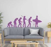 Surfer evolutie muur decor