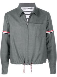 Thom Browne veste zippée à rayures - Gris