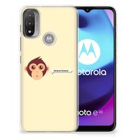 Motorola Moto E20 | E40 Telefoonhoesje met Naam Monkey - thumbnail