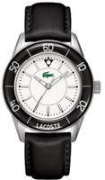 Lacoste horlogeband 2000564 / LC-42-3-29-2214 Leder Zwart 20mm + zwart stiksel - thumbnail