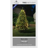 Lichtnetten/netverlichting - 210 cm - met timer - 240 lampjes - warm wit - kerstverlichting