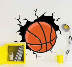 Muurstickers Basketbal 3D