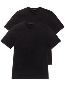 Schiesser - 2p Shirt - American V-neck - zwart