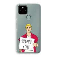 Gimme a call: Google Pixel 5 Transparant Hoesje