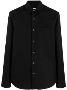 Lanvin chemise en coton stretch à manches longues - Noir