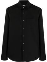 Lanvin chemise en coton stretch à manches longues - Noir - thumbnail