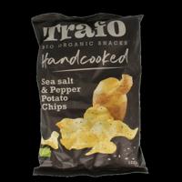 Trafo Chips handcooked zeezout & peper bio 125 Gram