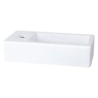 Differnz Ravo Fontein - 38.5x18.5x9.5cm - 1 kraangat links - keramiek wit 38.005.42