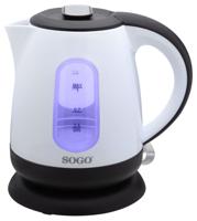 SOGO Human Technology Waterkoker Snoerloos, Oververhittingsbeveiliging Zwart-wit