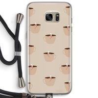 Morning coffee: Samsung Galaxy S7 Edge Transparant Hoesje met koord