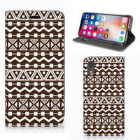 Apple iPhone Xr Hoesje met Magneet Aztec Brown