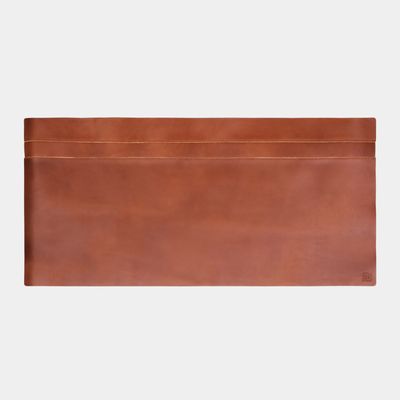 NEGOTIA Elite Leren Bureau Onderlegger Muismat XXL 75x35cm Donkerbruin