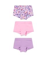 HEMA Kinderboxers Stretch Katoen Bloemen - 3 Stuks Roze (roze)