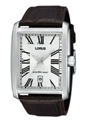 Lorus horlogeband VJ42-X068 Leder Bruin + bruin stiksel