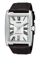 Lorus horlogeband VJ42-X068 Leder Bruin + bruin stiksel