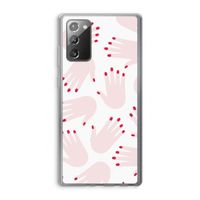 Hands pink: Samsung Galaxy Note 20 / Note 20 5G Transparant Hoesje Hands pink: Samsung Galaxy Note 20 / Note 20 5G Transparant Hoesje