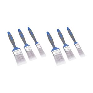 FX Tools Verfkwasten set 6x stuks - plat - kunststof handvat - 25/38/50 mm breed - schilderen