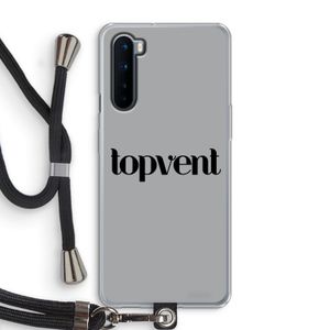 Topvent Grijs Zwart: OnePlus Nord Transparant Hoesje met koord