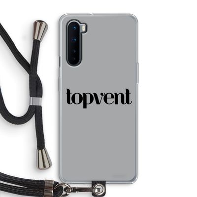 Topvent Grijs Zwart: OnePlus Nord Transparant Hoesje met koord