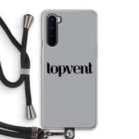 Topvent Grijs Zwart: OnePlus Nord Transparant Hoesje met koord
