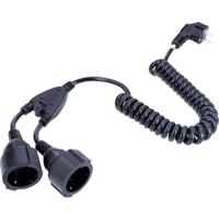 AS Schwabe 70433 Spiraalkabel 2 m / 4 m Zwart 1 stuk(s)