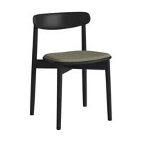 Bolia Merge eetkamerstoel Monza Green zwart gelakt eiken