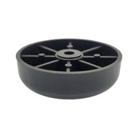 Premium meubelpoot zwart rond Ø 5 cm en hoogte 1,5 cm van kunststof