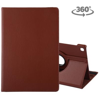 Litchi textuur horizontale Flip 360 graden rotatie lederen case voor Galaxy tab S5e 10 5 T720/T725 met houder (bruin)