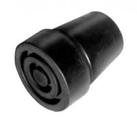 Able 2 Kruk- en stokdoppen 19mm zwart glad (2 st) - thumbnail