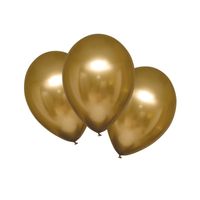Chrome Ballonnen Satijn Goud Luxe - 6 Stuks