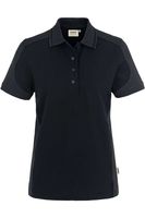 HAKRO 239 Regular Fit Dames Poloshirt zwart/antraciet, Effen