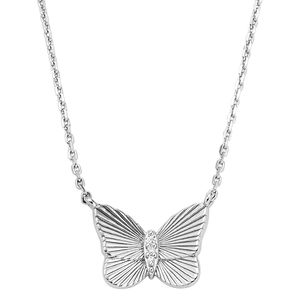 Fossil JFS00619040 Ketting Butterfly zilver-zirconia zilverkleurig-wit