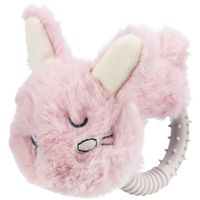 Trixie pluche haas met tpr ring voor puppy (27 CM) - thumbnail