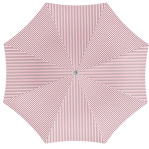 Parasol - roze/wit - gestreept - D180 cm - UV-bescherming - incl. draagtas   -