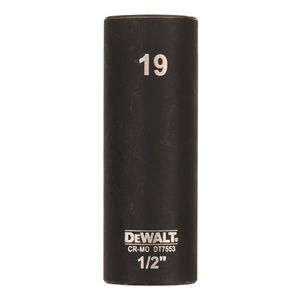 DeWalt Accessoires Impact dop 19mm 1/2" (Lang - 78mm) - DT7553-QZ