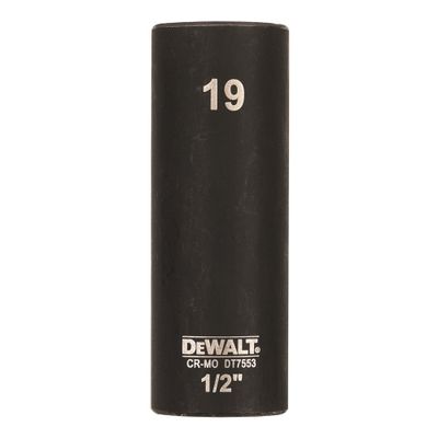 DeWalt Accessoires Impact dop 19mm 1/2" (Lang - 78mm) - DT7553-QZ