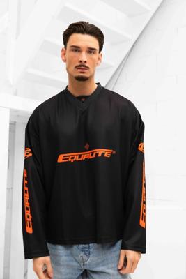 Equalité Arena Longsleeve Jersey Heren Zwart/Oranje - Maat XS - Kleur: ZwartOranje | Soccerfanshop