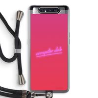 Vice Glow: Samsung Galaxy A80 Transparant Hoesje met koord Vice Glow: Samsung Galaxy A80 Transparant Hoesje met koord
