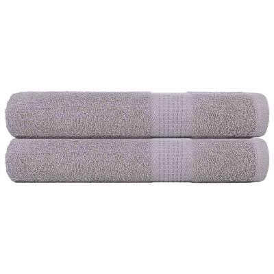 VidaXL Handdoeken 2 st 100x200 cm 360 g/m² 100% katoen grijs